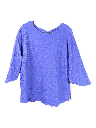Pleated knit 3/4 sleeve