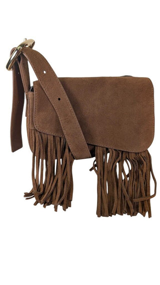 Suede Fringe Crossbody