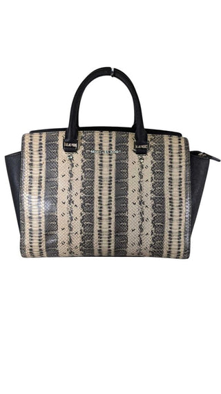 Selma Snakeskin Large Satchel