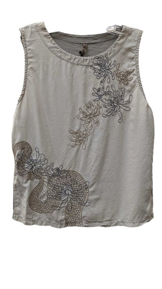 embroidered Sleeveless