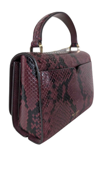 AS IS Nicola Snakeskin Twist lock Handbag