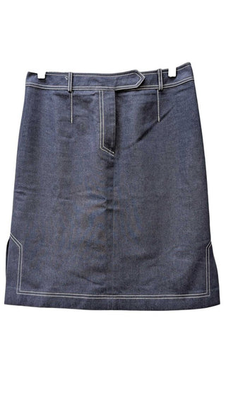 Contrast Stitch Denim Pencil