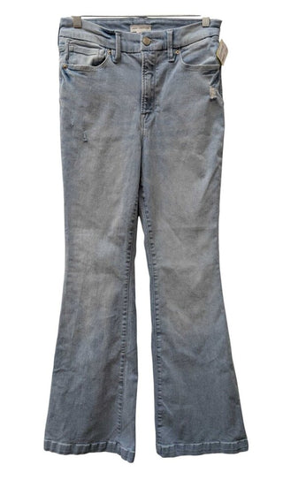 Light Wash Flare Jeans Distressed