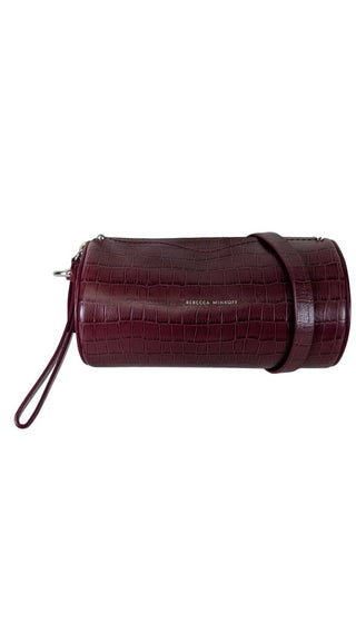 Croc Leather Barrel Bag
