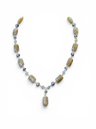 Labradorite Pearl Necklace