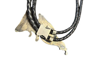 Vintage Zuni Quail Inlay Bolo Tie