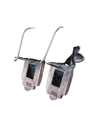 Sterling Mexican Onyx Earrings