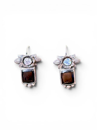 Sterling Mexican Onyx Earrings