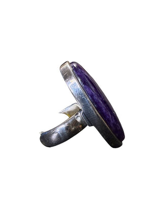 Sterling Charoite Adjustable Ring
