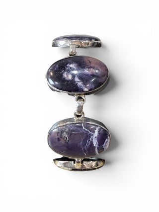 Sterling Sugilite Toggle Bracelet