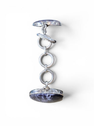 Sterling Sugilite Toggle Bracelet