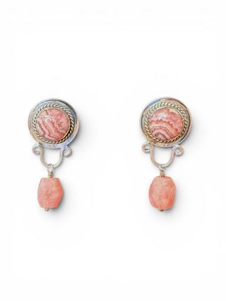 Sterling Rhodochrosite Earrings