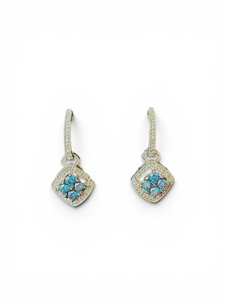 Sterling Diamond Stone Earrings