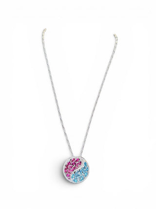 Sterling Stone Yin Yang Pendant Necklace