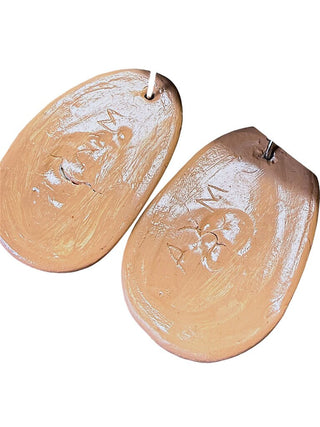 Hand Painted Pottery Earrings