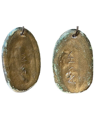 Hand Painted Pottery Earrings