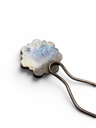 Sterling Turquoise Flower Cluster Hair Pin