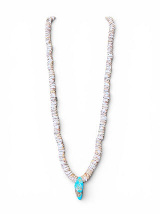 Turquoise Pendant Shell Necklace