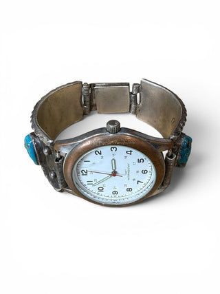 Vintage Sterling Turquoise Watch Band
