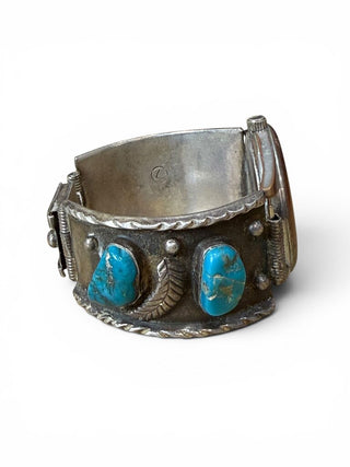 Vintage Sterling Turquoise Watch Band