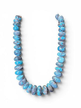 Sterling Graduated Turquoise Disc Necklace