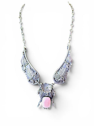 Sterling Pink Conch Necklace