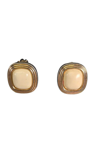 Vintage Gold Tone Clip Earrings