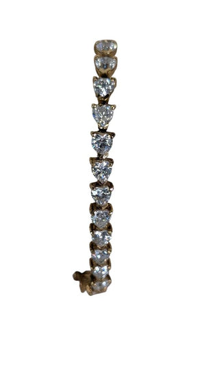 SS Heart Shaped CZ Tennis Bracelet