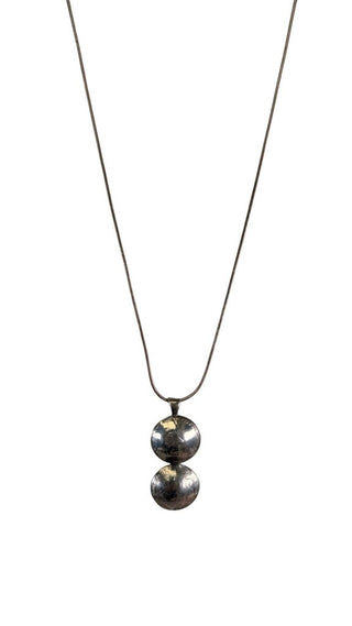 SS Double Dime Pendant Necklace