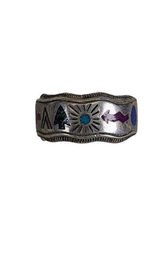 SS Inlay Storyteller Band Ring