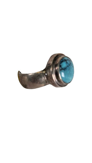 SS Turquoise Band Ring