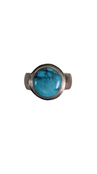 SS Turquoise Band Ring