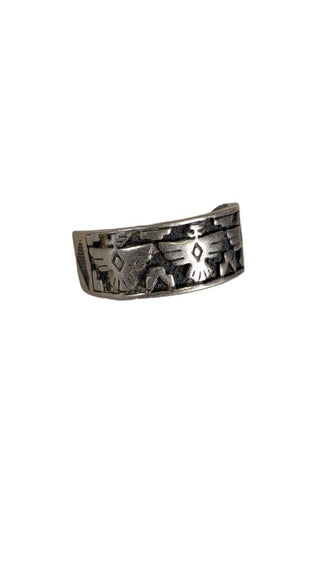 SS Etched Figure Band Ring
