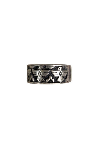 SS Etched Figure Band Ring