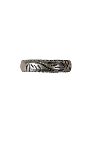SS Etched Band Ring