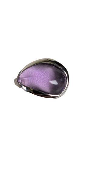 SS Amethyst Teardrop Ring