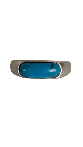 SS Turq Stone Ring