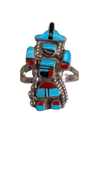 SS Figurine Inlay Ring