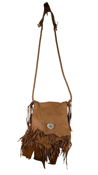 Handmade Fringed & Leather Medicine Bag