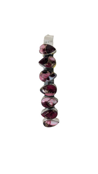 SS Red Rose Dahlia Cuff Bracelet