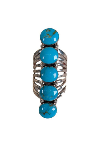 SS Sleeping Beauty Turquoise Elongated Ring