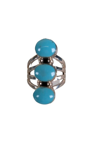 SS Three Stone Sleeping Beauty Turquoise