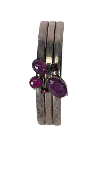 SS Vintage Stone Cuff Bracelet
