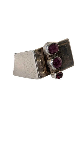 SS Stone Bar Ring