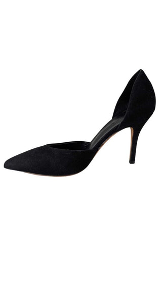 Celeste Suede Pointed Toe D'Orsay Heel Pumps