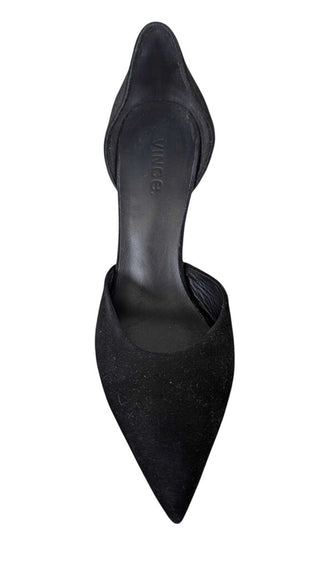 Celeste Suede Pointed Toe D'Orsay Heel Pumps