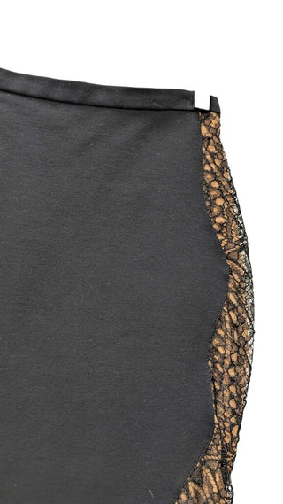 Lace Side Stretch Pencil Skirt