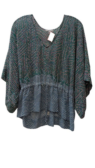 Long Sleeve Print Flounce
