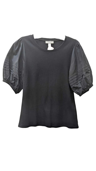 Puff Sleeve Ribbed Knit
