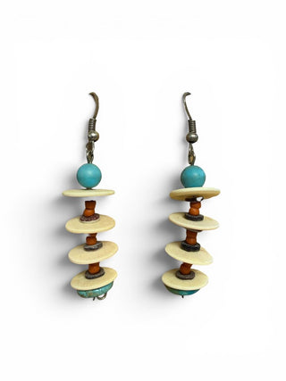 Heishi Disk Dangle Earrings